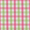 Preppy Pink and Green Gingham Girl Dog Flower Bow Tie
