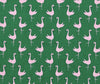 Preppy Green and Pink Flamingo Dog Bow Tie